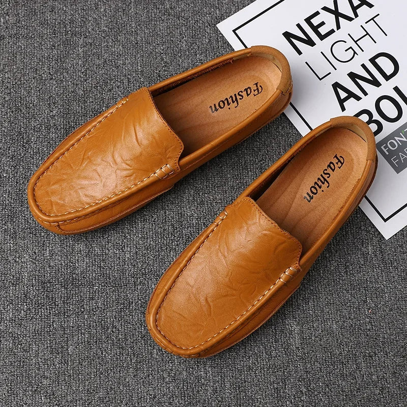 Mocasines de cuero de estilo vintage