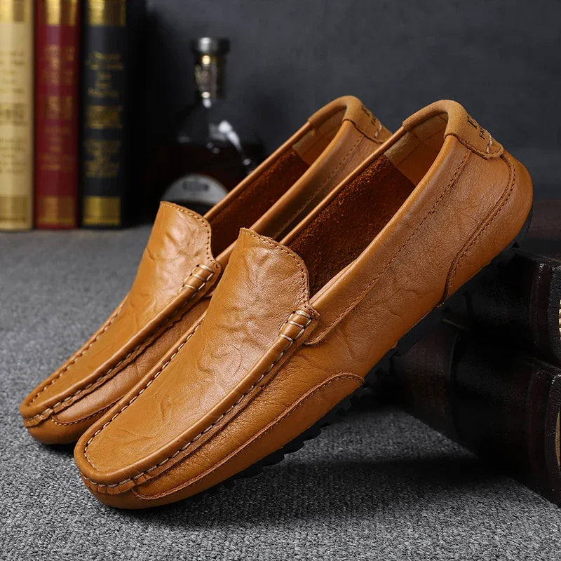Mocasines de cuero de estilo vintage