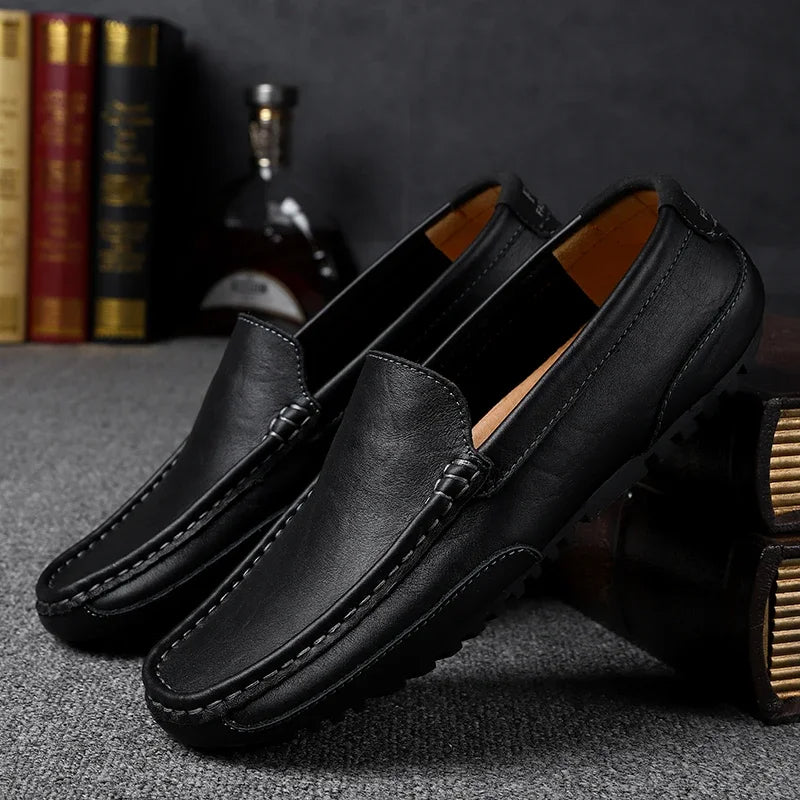 Mocasines de cuero de estilo vintage