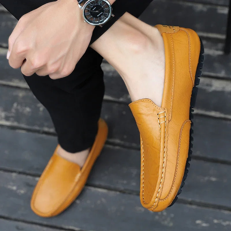 Mocasines de cuero de estilo vintage