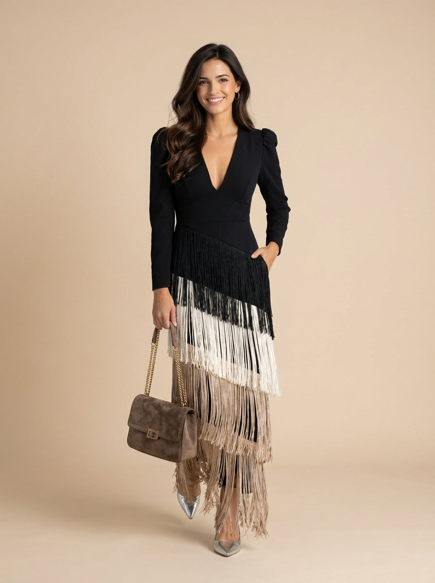 Luna™ – Vestido Flecos Elegante