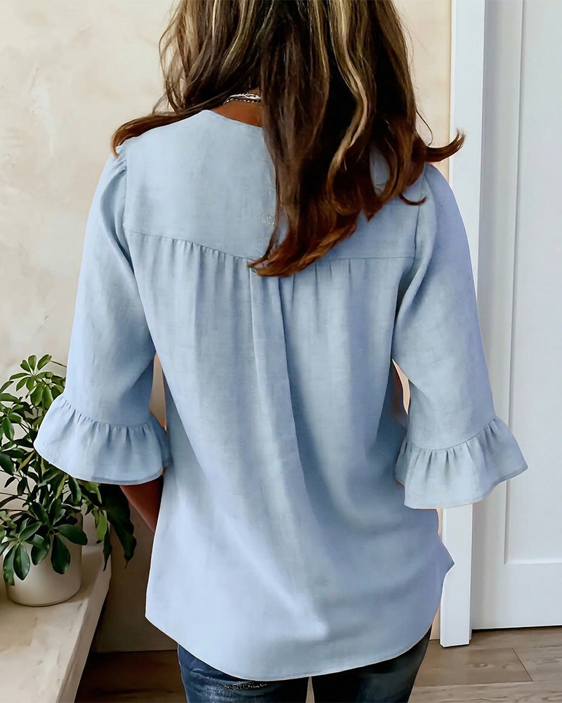 Elara™ – Blusa Volante
