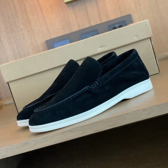 Mocasines elegantes de ante