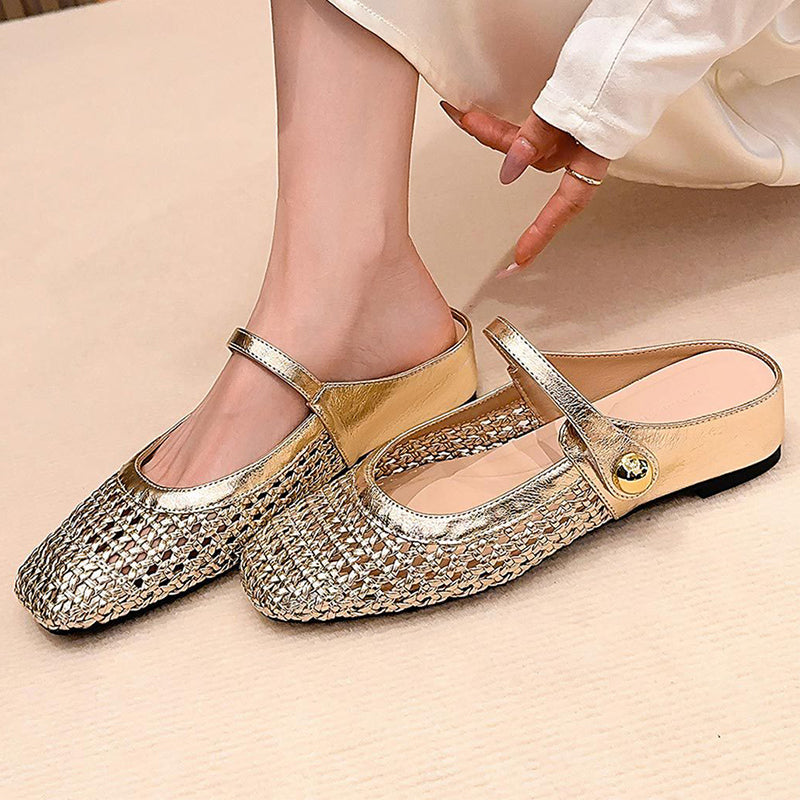 Serena™ – Zapato Plano Brillante