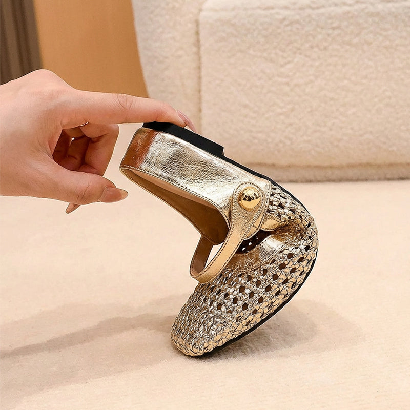 Serena™ – Zapato Plano Brillante