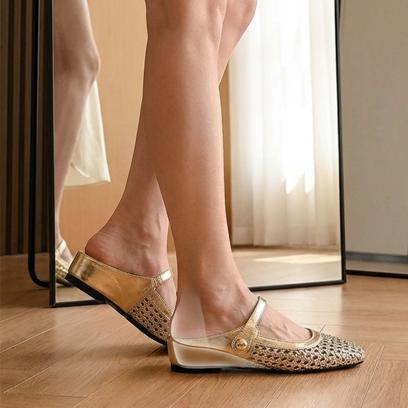 Serena™ – Zapato Plano Brillante